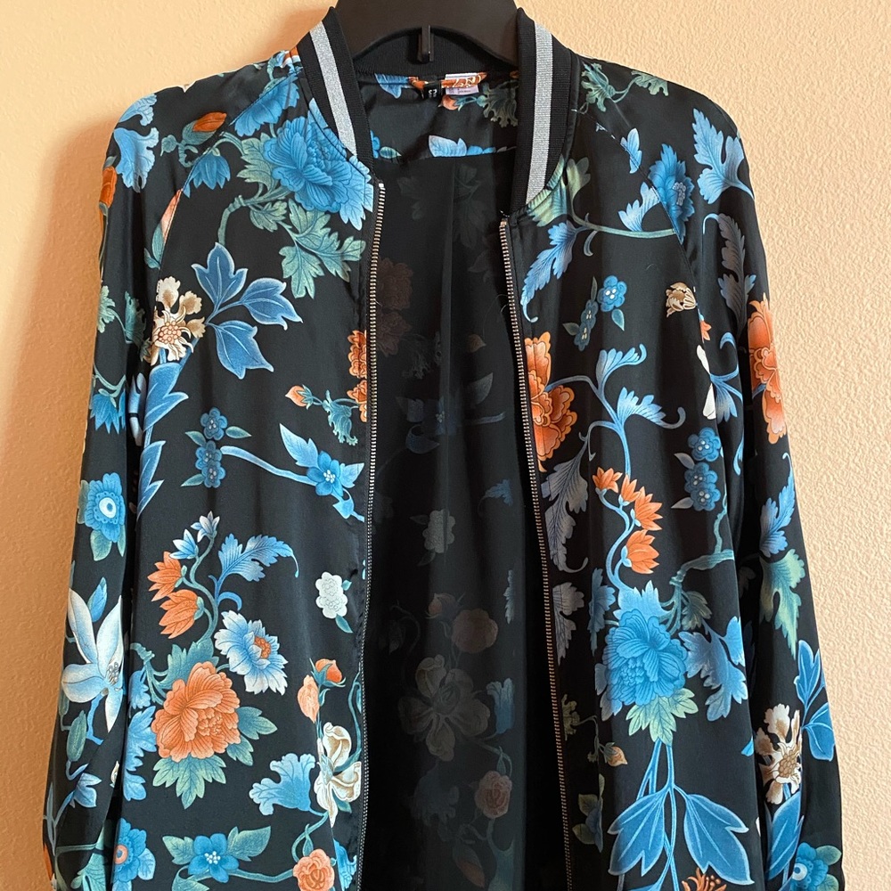 Satin Floral Jacket